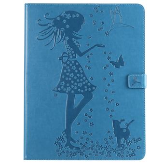 Capa Magunivers PU menina e gato azul para Apple iPad Pro 12.9 inch (2018) - 1