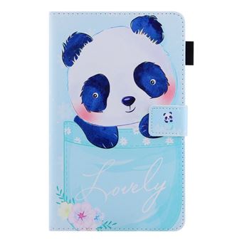 Capa Pu magunivers Textura Cruzada com Slots de Cartão Copa e Panda para Samsung Galaxy Tab A8 10.5 2021 Sm-X200/X205 - 1