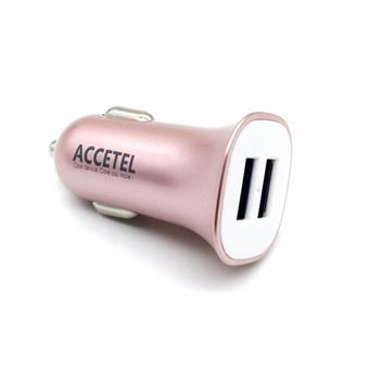 Carregador de Isqueiro Accetel 2.1A 2xUSB Rosa Accetel para Samsung Galaxy A51 2.1A 2xUSB Rosa - 1