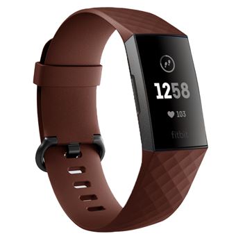 Bracelete Desportivo HSMY de Silicone para Fitbit Charge3 / Charge4 - Castanho Escuro -Tamanho L - 1