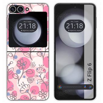 Capa rígida TUMUNDOSMARTPHONE para Samsung Galaxy Z Flip 6 5G design Flores 07 desenhos - 1