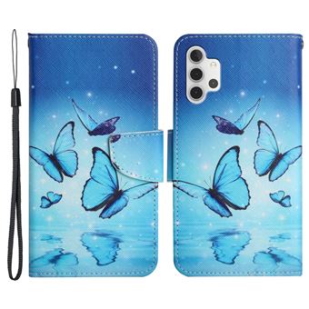 Capa PU + TPU Textura cruzada, com Suporte e Alça de borboleta voadora para Samsung Galaxy A32 4G (EU Version) - 1