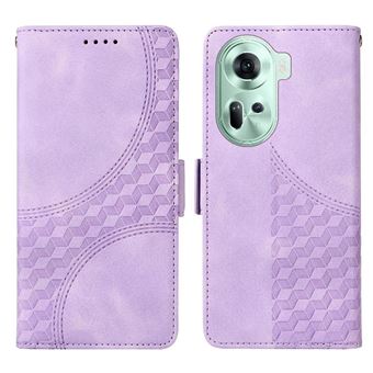 Capa FLOODKING para OPPO Reno 11 5G | Design Acolchoado | Couro PU Premium | Roxo - 1