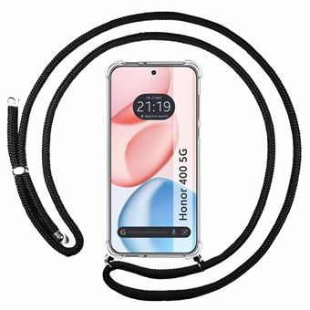 Capa Tumundosmartphone transparente para Honor 400 5G com fio preto - 1