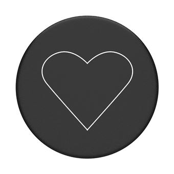 PopSockets White Heart Black Leitor de e-book, Telemóveis/smartphone, Tablet/UMPC Preto, Branco Suporte passivo - 1