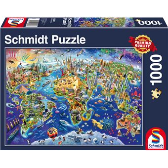 Puzzle Schmidt Spiele Mapas 58288 | 1000 Peças - 1