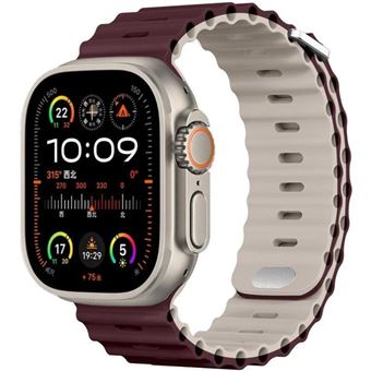 Bracelete Ocean Waves Antiimpacto para Apple Watch Series 10 42mm | Vinho e Luz das Estrelas - 1