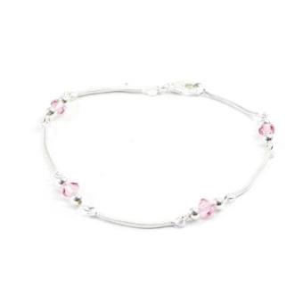Les Incontournables - Pulseira em prata "Clara" rosa - 1