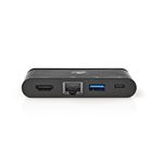 hub de interface Nedis TCARF260BK USB 3.0 (3.1 Gen 1) Type-C Black