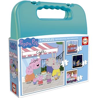 Puzzle Educa Progressivo Peppa Pig 18112 | 6-9-12-16 Peças - 1