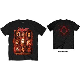 T-shirt Rock Off SLIPKNOT | Rusty Face (Back Print) | Preto | XL - 1