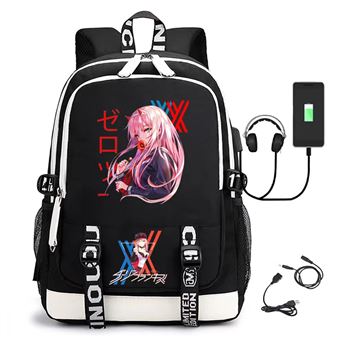 Mochila Escolar DreamWorks | DARLING in the FRANXX | 31 x 16 x 43 cm | Preto 2263 - 1