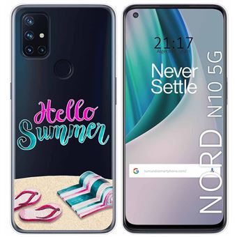 Capa Tumundosmartphone de Gel Transparente para Oneplus Nord N10 5G desenhos de design de verão - 1
