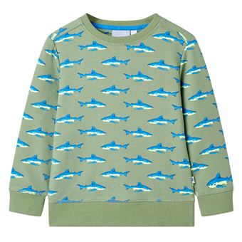 Sweatshirt para criança vidaXL | cor caqui-claro 116 | 5 a 6 anos - 1