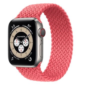Bracelete Solo Nylon Gift4Me para Apple Watch Series 8 Aluminum - 45mm - Rosa - 1