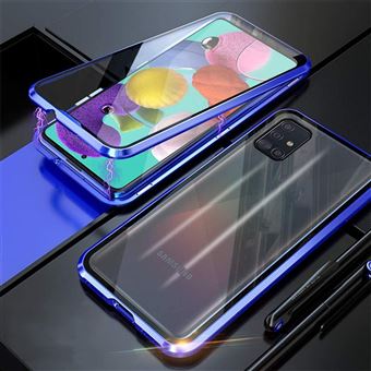 Capa 360° Magnético YIOU Vidro Temperado Frente + Verso para Galaxy A21s - Azul - 1