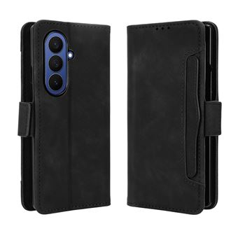Capa FOXDOCK Protetora para Samsung Galaxy Z Fold 7 | Suporte e Flip de couro PU | À Prova de Choque | Preto - 1