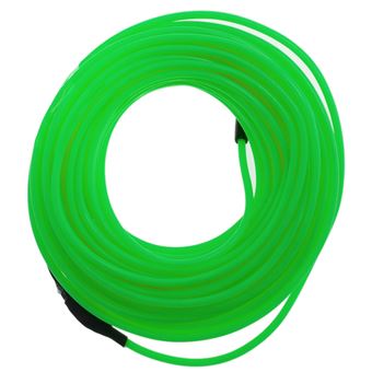 Bobina de Fio EletroluminescenteBeMatik Strong 10m 2,3 mm Conectado a 220VAC Verde - 1