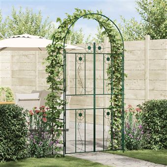 Arco de Jardim vidaXL | Liso Verde 115 x 37 x 226 cm - 1