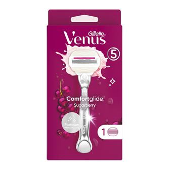 Depiladora de Corte Gillette Comfortglide Sugarberry | Prateado, Branco - 1