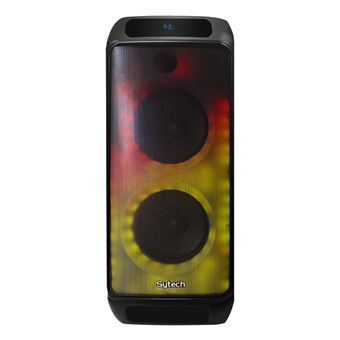 Coluna Portátil Estéreo Sytech LEDFLOW | Preto - 1