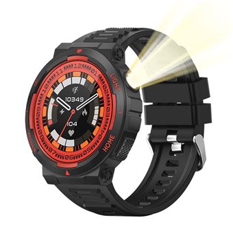 Smartwatch Desportivo Chronus | Design Robusto | Adequado para Atividades | Preto/Vermelho - 1