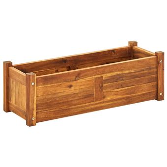 Canteiro elevado de Jardim vidaXL | 76x27,6x25 cm | madeira de acácia - 1