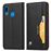 Capa Magunivers de PU Flip Preto com Suporte para Samsung Galaxy A20E_1