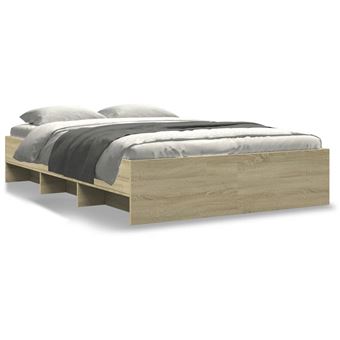 Estrutura de cama vidaXL | 120x190 cm | derivados madeira carvalho sonoma - 1