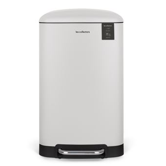 Caixote do Lixo de Cozinha com Pedal Les Collectors N.º 728 | 30L | Aço Inoxidável - Branco - 1
