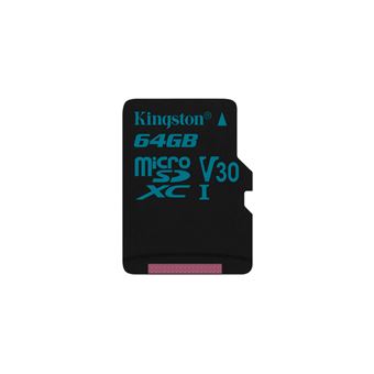 cartão de memória Kingston Technology Canvas Go! 64GB MicroSDXC UHS-I Class 10 Preto