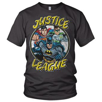 T-shirt Justice League Team | Cinzento Escuro | L