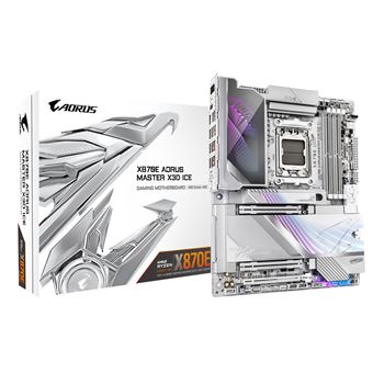 Motherboard GIGABYTE X870E AORUS MASTER X3D ICE | Branco - 1