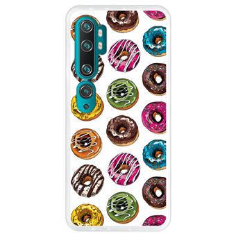 Capa Hapdey para Xiaomi Mi Note 10 - Note 10 Pro - CC9 Pro | Silicone Flexível em TPU | Design Rosquinhas de chocolate - Transparente