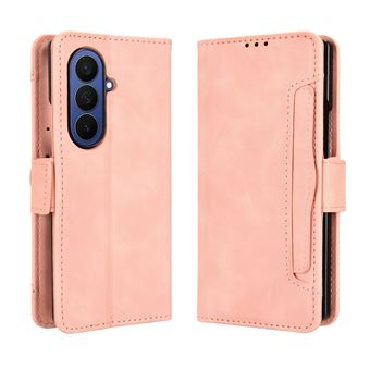 Capa FOXDOCK Protetora para Samsung Galaxy Z Fold 7 | Suporte e Flip de couro PU | À Prova de Choque | Rosa - 1