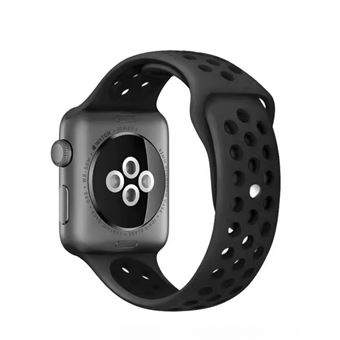 Bracelete de silicone CO-Phénix para Apple Watch 42mm/44mm/45mm | Preto+Preto - 1