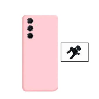 Kit GIFT4ME Suporte Magnético Com Pernas + Capa Proteção Traseira Silicone para Samsung Galaxy A55 5G | Rosa - 1