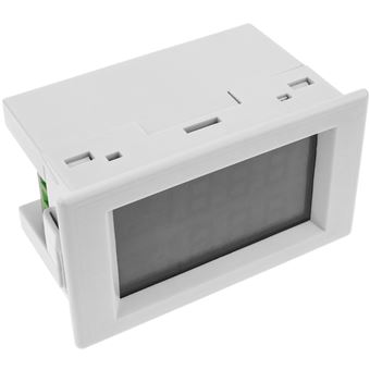 Visor LCD BeMatik de 3 Dígitos com Voltímetro 0-600V 220VAC para Painel Branco - 1