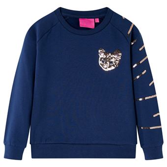Sweatshirt para criança | vidaXL | azul-marinho 140 | 9 a 10 anos - 1