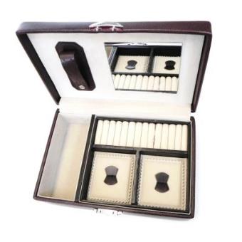 Les Trésors de Lily - Caixa de jóias "L'indispensable" chocolate marrom. - 1