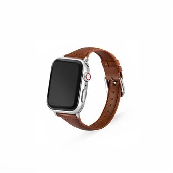 Bracelete HSMY fina de Couro para Apple Watch Series 6/ SE/ 5/ 4 | 44 mm - Castanho - 1