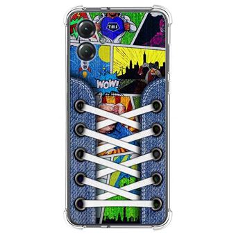 Capa Tumundosmartphone de silicone anti-choque para motorola moto g54 5g design tênis 14 desenhos - 1