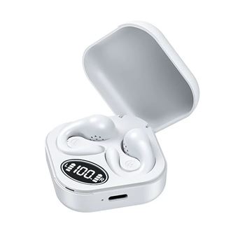 Auriculares CHRONUS | Bluetooth | condução óssea | HiFi | Open Ear | display de bateria | ajuste ergonômico | Branco - 1