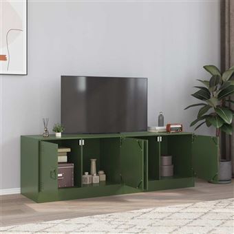 Móveis de TV vidaXL | 2 Peças | 67x39x44 cm | aço verde azeitona - 1