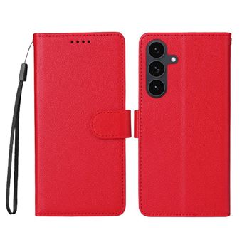 Capa Carteira FLOODKING para Samsung Galaxy S25 FE | Couro PU | Vermelho - 1