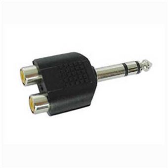 Adaptador Velleman Jack 6.35 Macho Stereo para 2 Rca Fêmea Caa35 - 1