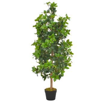 Planta Loureiro Artificial vidaXL com vaso 120 cm verde - 1