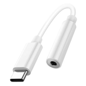 Adaptador Áudio Avizar | USB-C para Jack 3.5mm | Som de Alta Qualidade Compacto Leve - Branco - 1