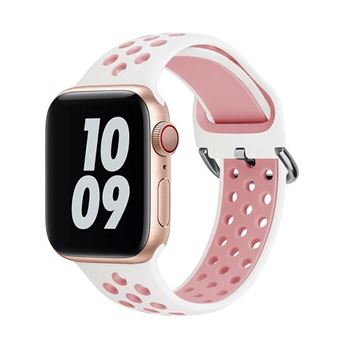 Bracelete Desportiva GIFT4ME para Apple Watch Series SE 38mm | Branco / Rosa - 1