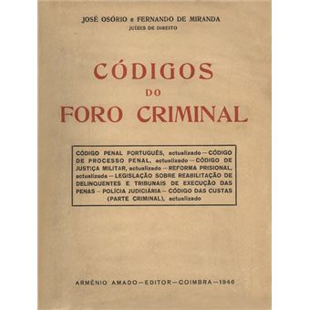 Códigos do fôro criminal. - 1